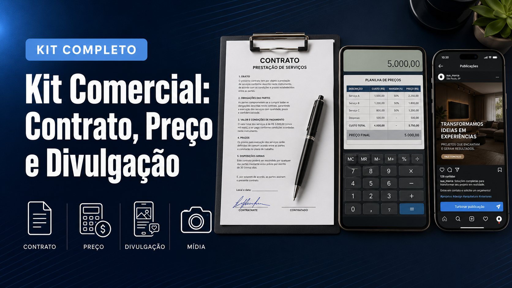 Kit Comercial: Contrato, Preço e Divulgação